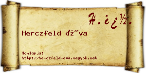 Herczfeld Éva névjegykártya